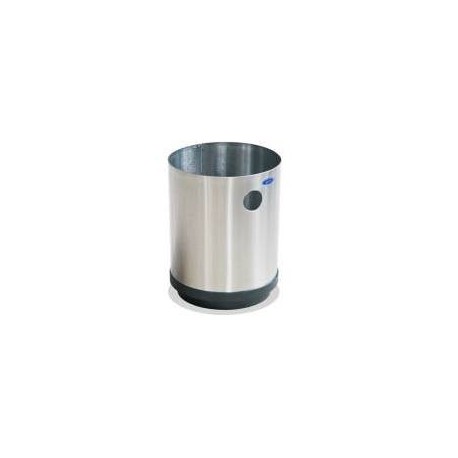 Cesto papelero Artcenter cilindrico de acero inoxidable de 24cm x 33cm, clave 501011.