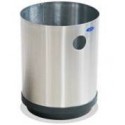 Cesto papelero lamina lisa cilindrica de acero inoxidable marca Artcenter 501024