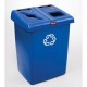 Estacion de Reciclaje Azul de Dos Variantes Rubbermaid Glutton capacidad 174.1 lt clave 256T -73